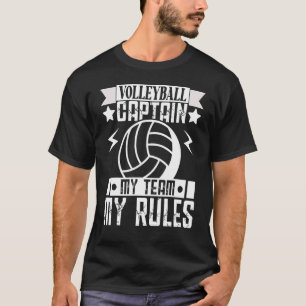 Volleyball For Men And Women Captain My Team My Ru T-Shirt