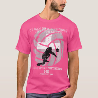 Volleyball For n Girls Christian Athlete T-Shirt