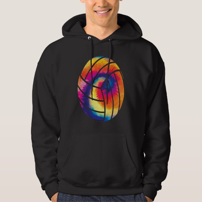 Volleyball  for Volleyball Player Tie Dye Volleyba Hoodie (Front)