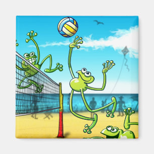 Volleyball Frog Magnet
