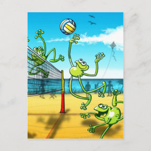 Volleyball Frog Postcard