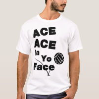 Volleyball Funny ACE ACE In Yo Face Sticker