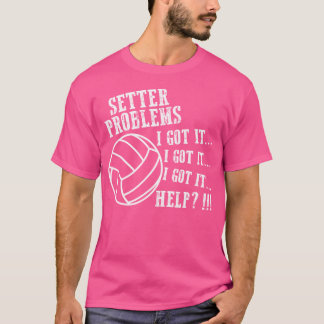 Volleyball Funny Setter Problems Beach Hobby Sport T-Shirt