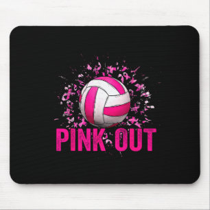 Volleyball Game Day Nk Out Breast Cancer Awareness Mouse Mat