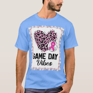 Volleyball Game Day Vibes Leopard Volleyball Breas T-Shirt