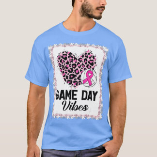 Volleyball Game Day Vibes Leopard Volleyball Breas T-Shirt