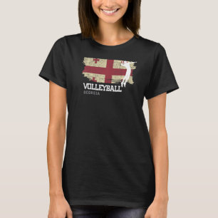 Volleyball Georgia Flag Girls Volleyball Women T-Shirt