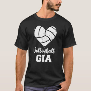Volleyball Gia Volleyball Heart Grandma Gia T-Shirt