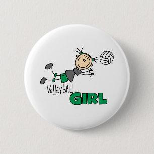 Volleyball Girl 6 Cm Round Badge