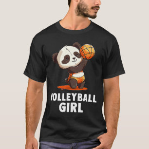 Volleyball Girl  Cute Baby Panda And Volleyball T-Shirt