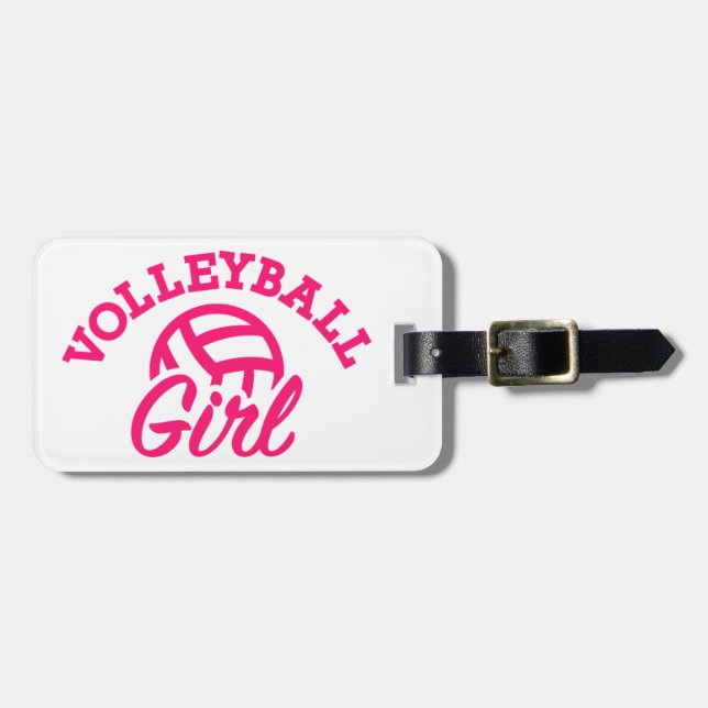 Volleyball girl luggage tag (Front Horizontal)