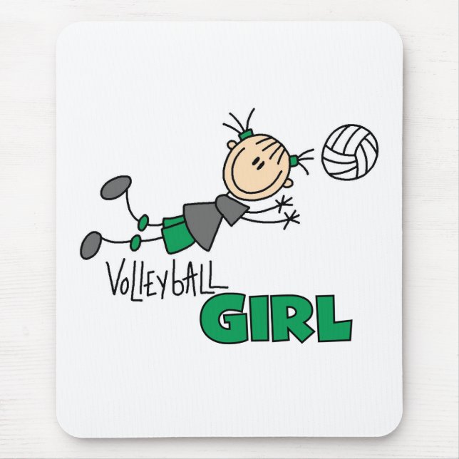Volleyball Girl Mouse Mat (Front)