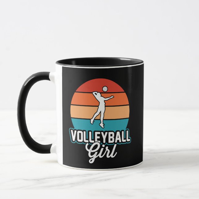Volleyball Girl mug personalise with your name (Left)