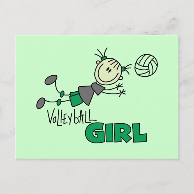 Volleyball Girl Tshirts and Gifts Postcard (Front)