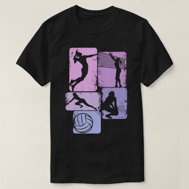 Volleyball Girl Women Youth Girls Player  T-Shirt (Design Front)