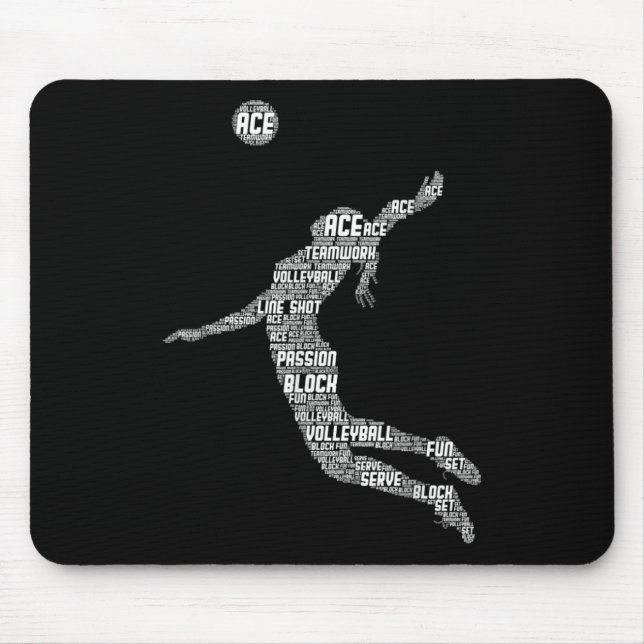 Volleyball Girl Women Youth Player  Mouse Mat (Front)