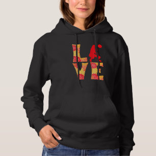 Volleyball Girls Floral Love Hoodie