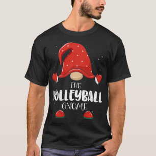 Volleyball Gnome Matching Family Christmas Pajama T-Shirt