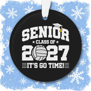 Volleyball Graduation Go Time Senior Class of 2027 Ornament