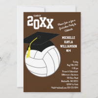 Volleyball Graduation Sports Brown