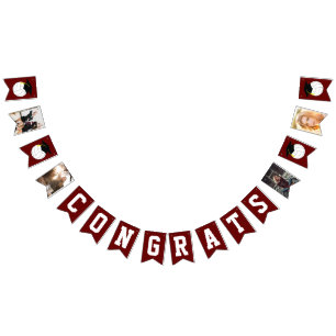 Volleyball Graduation Sports Maroon Bunting