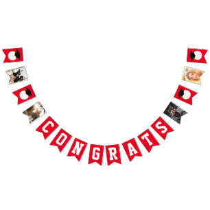 Volleyball Graduation Sports Red Bunting