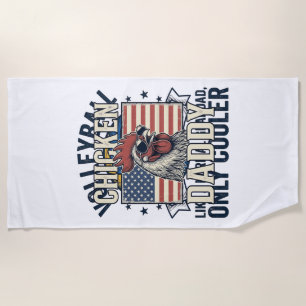 Volleyball Grandad Vintage Funny Shirt Design_1 Beach Towel
