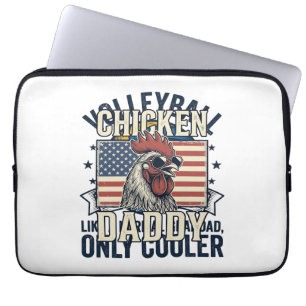Volleyball Grandad Vintage Funny Shirt Design_1 Laptop Sleeve