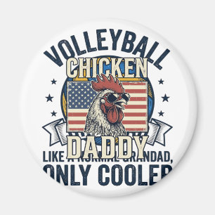 Volleyball Grandad Vintage Funny Shirt Design_1 Magnet