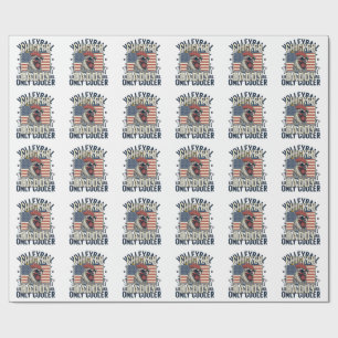 Volleyball Grandad Vintage Funny Shirt Design_1 Wrapping Paper