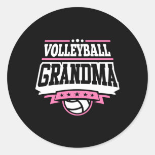 Volleyball Grandma Classic Round Sticker