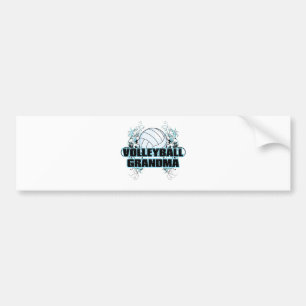 Volleyball Grandma (cross).png Bumper Sticker