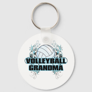Volleyball Grandma (cross).png Key Ring