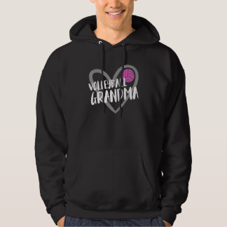 Volleyball Grandma Heart Hoodie
