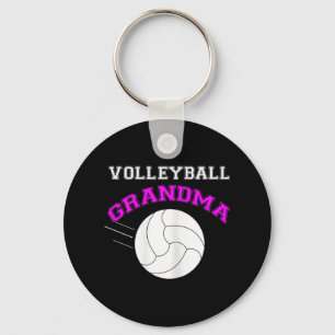 Volleyball Grandma Support Key Ring