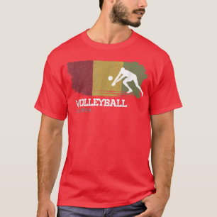 Volleyball Guinea Flag Team Indoor Beach Player T-Shirt