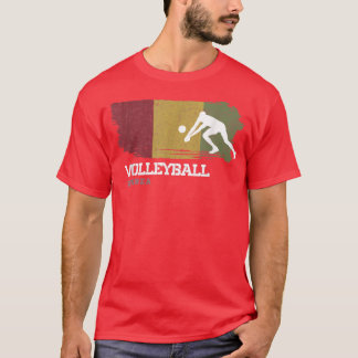 Volleyball Guinea Flag Team Indoor Beach Player  T-Shirt