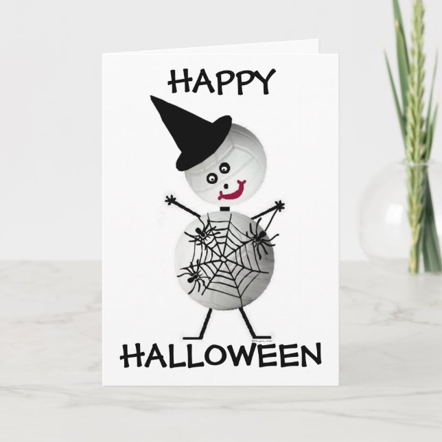 Volleyball Halloween Card (Front)