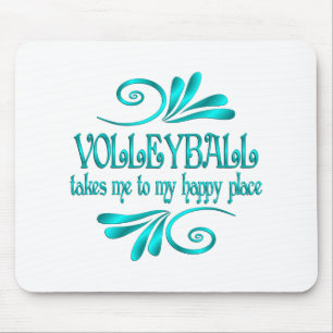 Volleyball Happy Place Mouse Mat