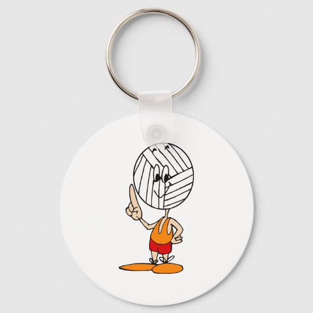 Volleyball Head Key Ring (Front)