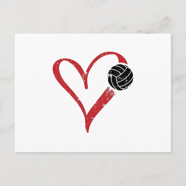 Volleyball Heart | Player Coach Team Gifts Postcard (Front)