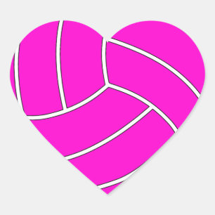 Volleyball Heart Stickers