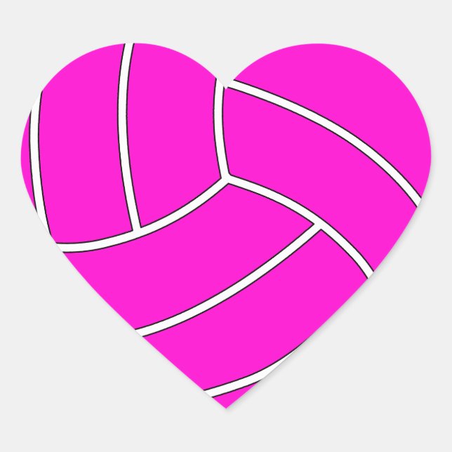 Volleyball Heart Stickers (Front)