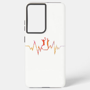 Volleyball Heartbeat Cool Gift for Sport Lovers Samsung Galaxy Case