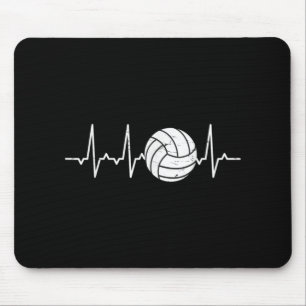 Volleyball Heartbeat Cute Fun  Mouse Mat