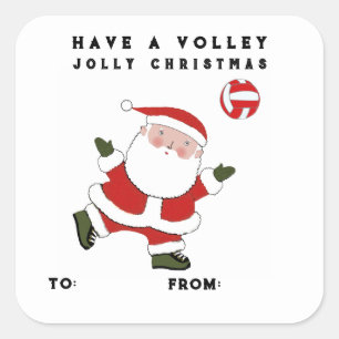 Volleyball Holiday Gift Tags