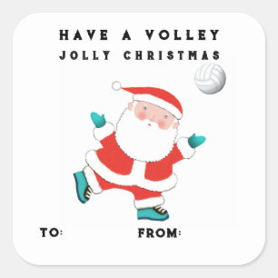 Volleyball Holiday Gift Tags