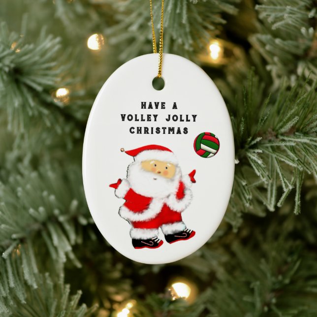Volleyball Holiday Gifts Ceramic Tree Decoration (Tree)