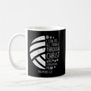 Volleyball i can do things Bible Verse God Jesus G Coffee Mug
