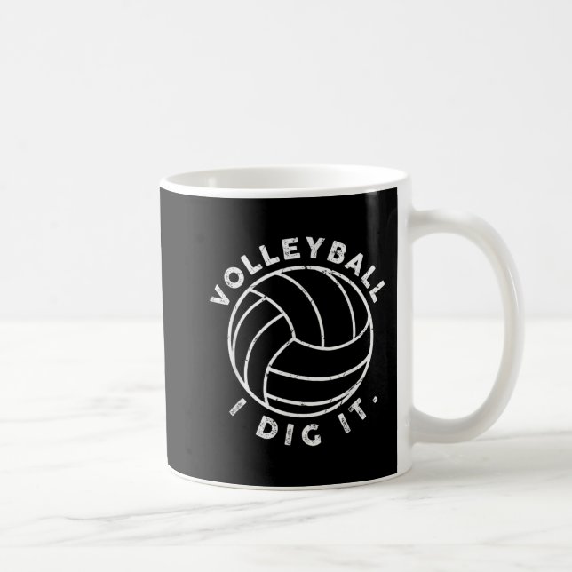 Volleyball I Dig It Fun  Coffee Mug (Right)